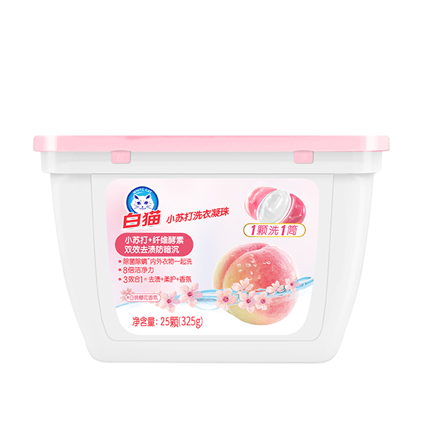 威廉希尔小苏打洗衣凝珠（白桃樱花）